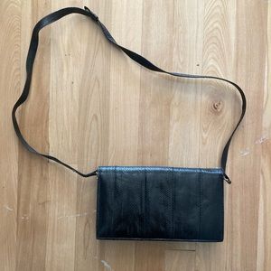 Vintage Baguette Snakeskin Envelope Bag